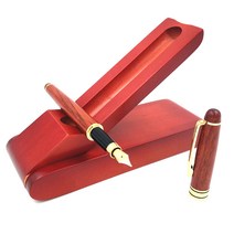 미니띠네 미니제이드 원목 마호가니 만년필 케이스 선물 세트, 0.7mm, 적목