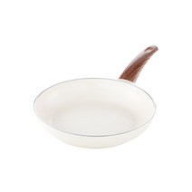 벨기에 그린팬 우드비화이트 세라믹 크림 후라이팬 인덕션 IH, 24 cm, 1개