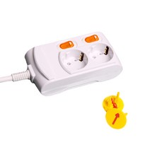 지앤탭 멀티탭 개형 2구 3호 + 안전커버 2p 랜덤 발송, 2.5m, 1개