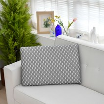 블레딕홈 빨아쓰는 천연라텍스 사각베개 + 겉커버, 그레이