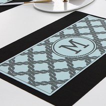 모리스벤암펠 멜로우스페이스 Green PVC 디자인 코팅 스키니 테이블매트 CS-LOB, 루프블루, 43 x 20 cm