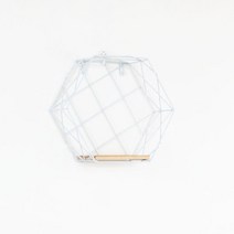 페어링 헥사곤 벽걸이 선반, 화이트B