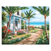 픽스아트 보석십자수 DIY 키트 야자수, 혼합 색상, 1세트