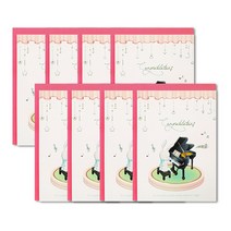 안개나라 데일리 카드 + 봉투, 피아노, 8세트