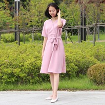 팡팡샵 T 반V넥끈 임산부 원피스