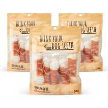 ThinkYourDogTeeth 반려견 우유껌 6개입, 연어, 3개입