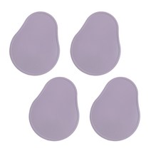 에이드엘 아보카도 실리콘 컵받침 4p, 라일락