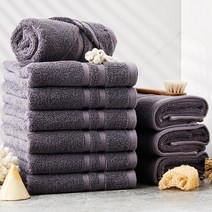 소프트터치 모달 호텔수건 40 x 80 cm 190g, 그레이, 10개