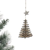 다우에프앤지 모빌 목제트리 2p 크리스마스 장식, 혼합 색상