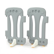 에듀플레이 쿠쿠토이즈 에듀 굿베이비룸 스탠딩판넬 유아안전문 그레이 2p + 지지대 2p + 논슬립캡 8p 세트