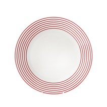 ZEN 린넨 스트라이프 접시 22cm 1p, 레드