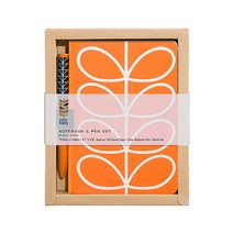 올라카일리 포켓 노트 수첩 + 볼펜 1.0mm 세트, 오렌지, 1세트