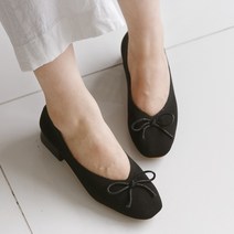 니트 리본 플랫 여성 포셀리 슈즈 4cm