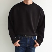 제이에이치스타일 남성용 오버핏 무지 긴팔 티셔츠 JHROK092