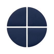 퍼니메이드 가죽 티 코스터 식탁매트 4p, 네이비, 12.5 x 12.5 cm