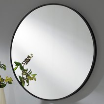 미소아이 유로 알미늄 욕실 화장대겸용 벽거울, 매트블랙