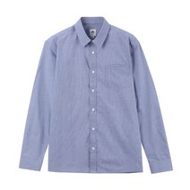 베이직하우스 남성용 코튼 체크 기본카라 긴팔셔츠 HUWS2103