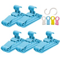 버드시아 연결옷걸이, 상큼파랑, 50개입