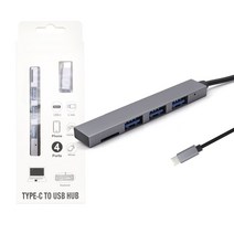 컴스 C타입 3.1 3포트 SD 카드리더 USB허브 Micro IF360, 그레이