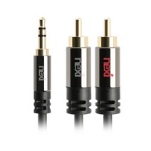 벤션 순동 3.5mm 스테레오 2 RCA 오디오 케이블 10m, 블랙, BCLBK