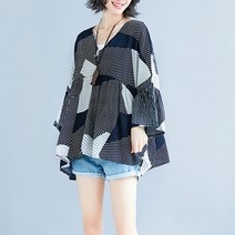 레디 브이넥 플레어 블라우스 C0SB5023