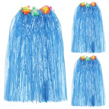 리빙다 훌라 스커트 60cm, 블루, 3개
