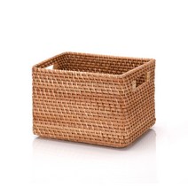 웨신 클래식 라탄 바스켓 M, 허니브라운, 1개