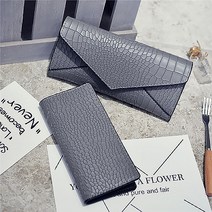 더플로우컴퍼니 가죽 패턴 장지갑 세트