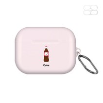 구스페리 머큐리 푸드 디자인 에어팟 프로 케이스 + 키링 + 철가루 방지 스티커, 리틀콜라