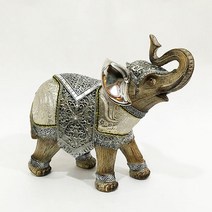 행운의 실크 코끼리 장식품 LK12597, 혼합색상
