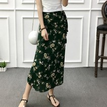 플라워 롱 랩스커트 CSK1002