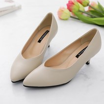 갓슈 리프힐 스틸레토 펌프스 미들힐