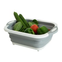 오엠티 접이식 휴대용 도마 물빠짐 바구니 대용량 7L OSO-T130, 혼합색상