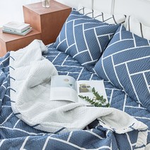 이니띠움 헤링본 시어서커 이불 + 베개커버 세트