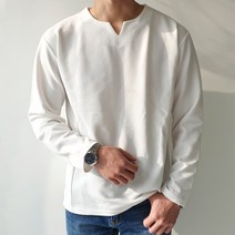 제이에이치스타일 남성용 브이 트임 모던 긴팔 티셔츠 JHROK131