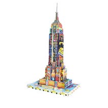 컬러링 엠파이어 스테이트빌딩 3D PUZZLE, 40피스, 혼합색상