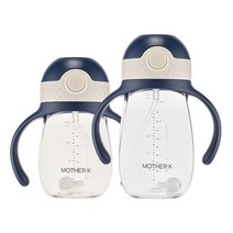 마더케이 허그 추 트라이탄 빨대컵 210ml + 300ml, 네이비, 1세트