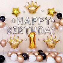 마켓감성 돌 한살 생일파티풍선 세트, 타입2, 1세트