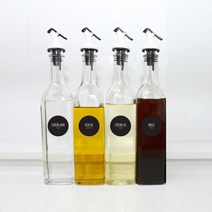 생활만 오일병 원터치퓨어러 오일병 스몰 250ml x 4p + 라벨 24종 세트, 1세트
