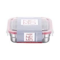 스텐락 네모 밀폐용기 정사각 9호 800ml, 1개, 단품