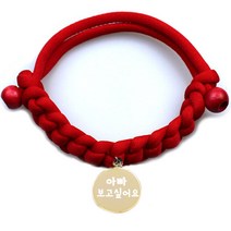 펫츠룩 데일리레드 원형골드 S 인식표, 아빠보고싶어요