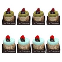 송월타월 미니 무스케익 핸드타월 2종 x 4p, 녹차, 민트, 1세트