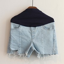 이얀 임산부용 날씬 숏 청반바지