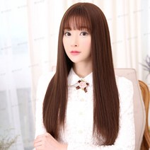 뿌이뿌이가발 여성 긴 생머리 통가발 루디앙, 밀크브라운, 1개
