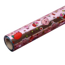 위드 뽀로로 증착롤 포장지 대 53cm x 12m, 핑크, 1개