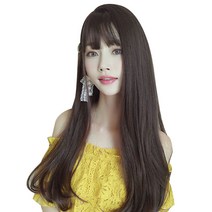 뿌이뿌이가발 여성 롱 웨이브 통가발 롱링스, 초크브라운, 1개