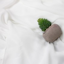 나비손길 인터로크 두툼한 쉬폰 원단, 크림화이트