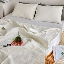 이니띠움 피그먼트 파스텔 시어서커 이불 겸 패드, 아이보리