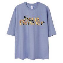 벤힛 썬플라워 오버핏 반팔 티셔츠