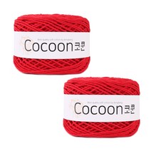 마마니트 코튼 코쿤 뜨개실 2p, 829 레드